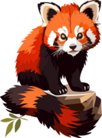 Red Panda Whispers Secrets of the Bamboo Haven AI generative png