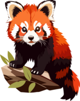röd panda viskar hemligheter av de bambu hamn ai generativ png