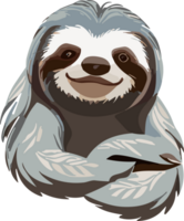 Sloth Delights Captivated by the Relaxed Charisma AI generative png