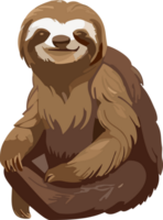 Sloth Delights Captivated by the Relaxed Charisma AI generative png