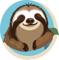 Sloth Delights Captivated by the Relaxed Charisma AI generative png