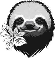 Sloth Delights Captivated by the Relaxed Charisma AI generative png