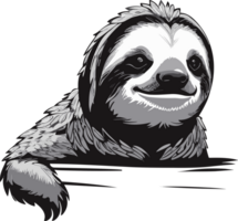 Sloth Delights Captivated by the Relaxed Charisma AI generative png