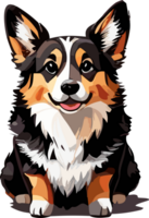 corgi alcaparras aventuras do uma brincalhão filhote ai generativo png