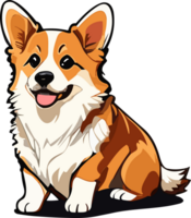 corgi alcaparras aventuras do uma brincalhão filhote ai generativo png