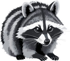 Waschbär Chroniken erkunden der Natur Bandit ai generativ png