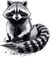 Raccoon Chronicles Exploring Nature's Bandit AI generative png