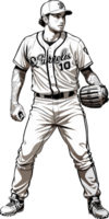 Pitching Prowess The Art of a Baseball Pitcher AI generative png