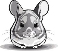 Charming Chinchilla Delightful Fluffball of Cuteness AI generative png