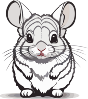 Charming Chinchilla Delightful Fluffball of Cuteness AI generative png