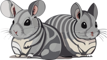 Charming Chinchilla Delightful Fluffball of Cuteness AI generative png