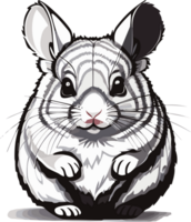 Charming Chinchilla Delightful Fluffball of Cuteness AI generative png