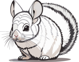 encantador chinchilla encantador bola de pelusa de monería ai generativo png