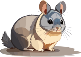 encantador chinchilla encantador bola de pelusa de monería ai generativo png