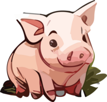 Sweet Piglet Whimsy Exploring the World of Cute Pink Pigs AI generative png