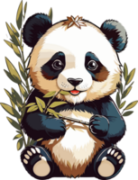 fofa panda paisagem dos sonhos estético expressões do deleite ai generativo png