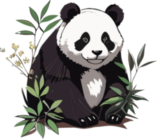 söt panda dröm estetisk uttryck av glädje ai generativ png