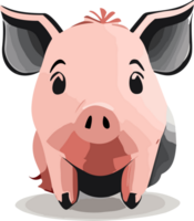 Sweet Piglet Whimsy Exploring the World of Cute Pink Pigs AI generative png