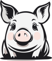 Sweet Piglet Whimsy Exploring the World of Cute Pink Pigs AI generative png