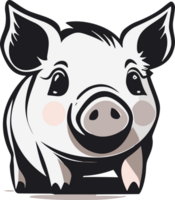 Süss Ferkel launisch erkunden das Welt von süß Rosa Schweine ai generativ png