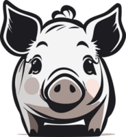 Sweet Piglet Whimsy Exploring the World of Cute Pink Pigs AI generative png