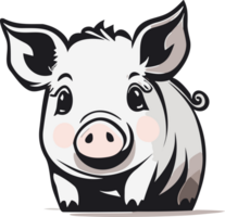 Sweet Piglet Whimsy Exploring the World of Cute Pink Pigs AI generative png