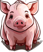 Sweet Piglet Whimsy Exploring the World of Cute Pink Pigs AI generative png