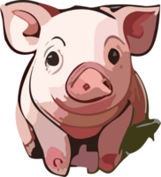 Sweet Piglet Whimsy Exploring the World of Cute Pink Pigs AI generative png