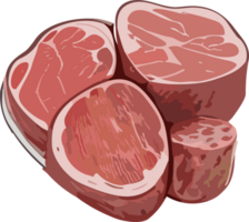 Meat Inspirations Portraying the Essence of Raw Protein Delights AI generative png