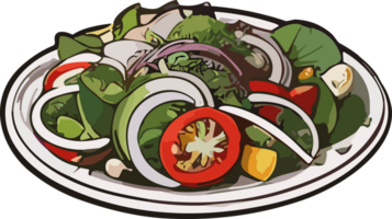 salade inspiraties afbeelden de kunst van vers en gezond keuken ai generatief png