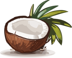 Nature's Bounty Coconut Artistry for Your Collection AI generative png