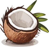 Nature's Bounty Coconut Artistry for Your Collection AI generative png