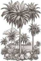 Palms of Peace Coconut Tree Artistry to Enrich Your Space AI Generative png