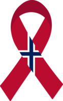 3d bandera de noruega en cinta. png