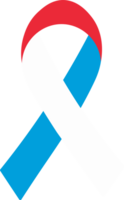 3D Flag of Luxembourg on ribbon. png