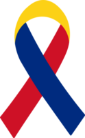 3D Flag of Romania on ribbon. png