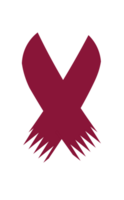 3D Flag of Qatar on ribbon. png