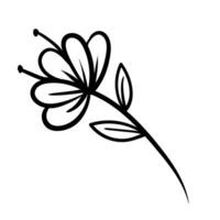 floral línea sencillo naturaleza para belleza marca de moda contorno símbolos para móvil aplicaciones y sitio web diseño. prima paquete de íconos en de moda línea estilo. vector