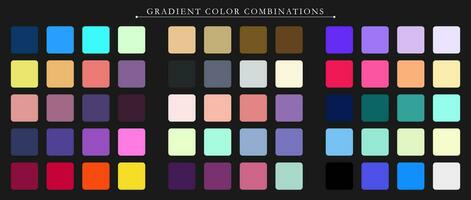 Gradient palette. Trend color palette guide template. An example of a color palette. Forecast of the future color trend. Match color combinations. Vector graphics. Eps 10.