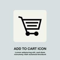 Add to cart icon, shopping cart icon vector on isolated white background.