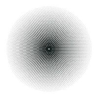 Halftone circles, halftone dots pattern. Vector halftone geometric dots.