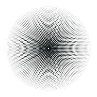 Halftone circles, halftone dots pattern. Vector halftone geometric dots.