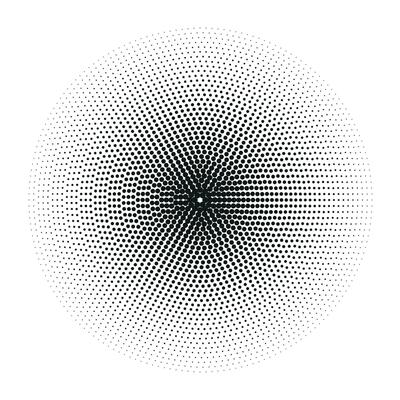 Halftone circles, halftone dots pattern. Vector halftone geometric dots.