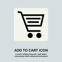 Add to cart icon, shopping cart icon vector on isolated white background.