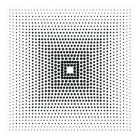 Halftone rectangles, halftone dots pattern. Vector halftone geometric dots.