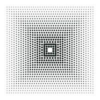 Halftone rectangles, halftone dots pattern. Vector halftone geometric dots.