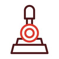 Control Lever Thick Line Two Color Icons For Personal And Commercial Use. vector