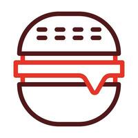 Fast Food Thick Line Two Color Icons For Personal And Commercial Use. vector