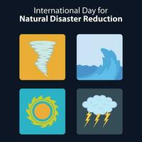 illustration vector graphic of natural disaster symbol, perfect for international day, natural disaster reduction, celebrate, greeting card, etc.