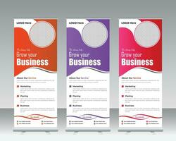 Corporate Roll up banner Design Templet, Business Roll up banner Design. vector